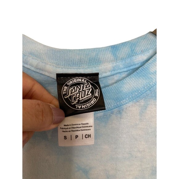 Santa Cruz Skateboarding Classic Dot  Regular Tee S Caroline Blue Crystal Wash - Picture 9 of 10